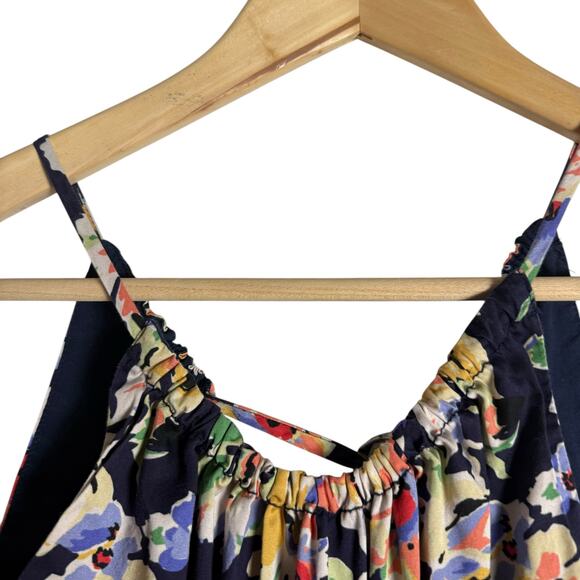 Something Navy Floral Cutout Sleeveless A-Line Midi Dress Size Small - Picture 8 of 15